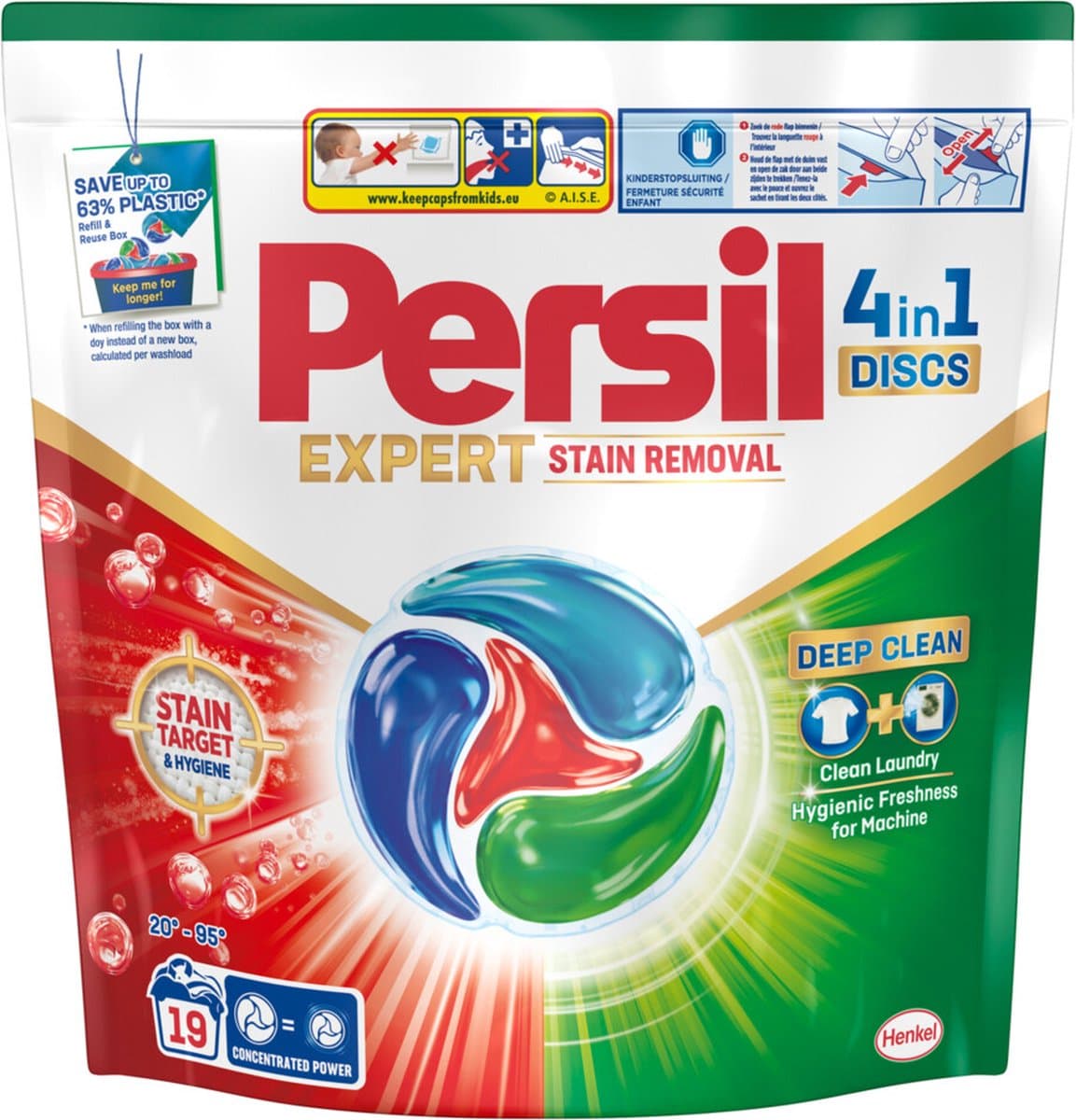 Persil Wasmiddelcapsules Discs Stain Removal 19 stuks — afbeelding 1