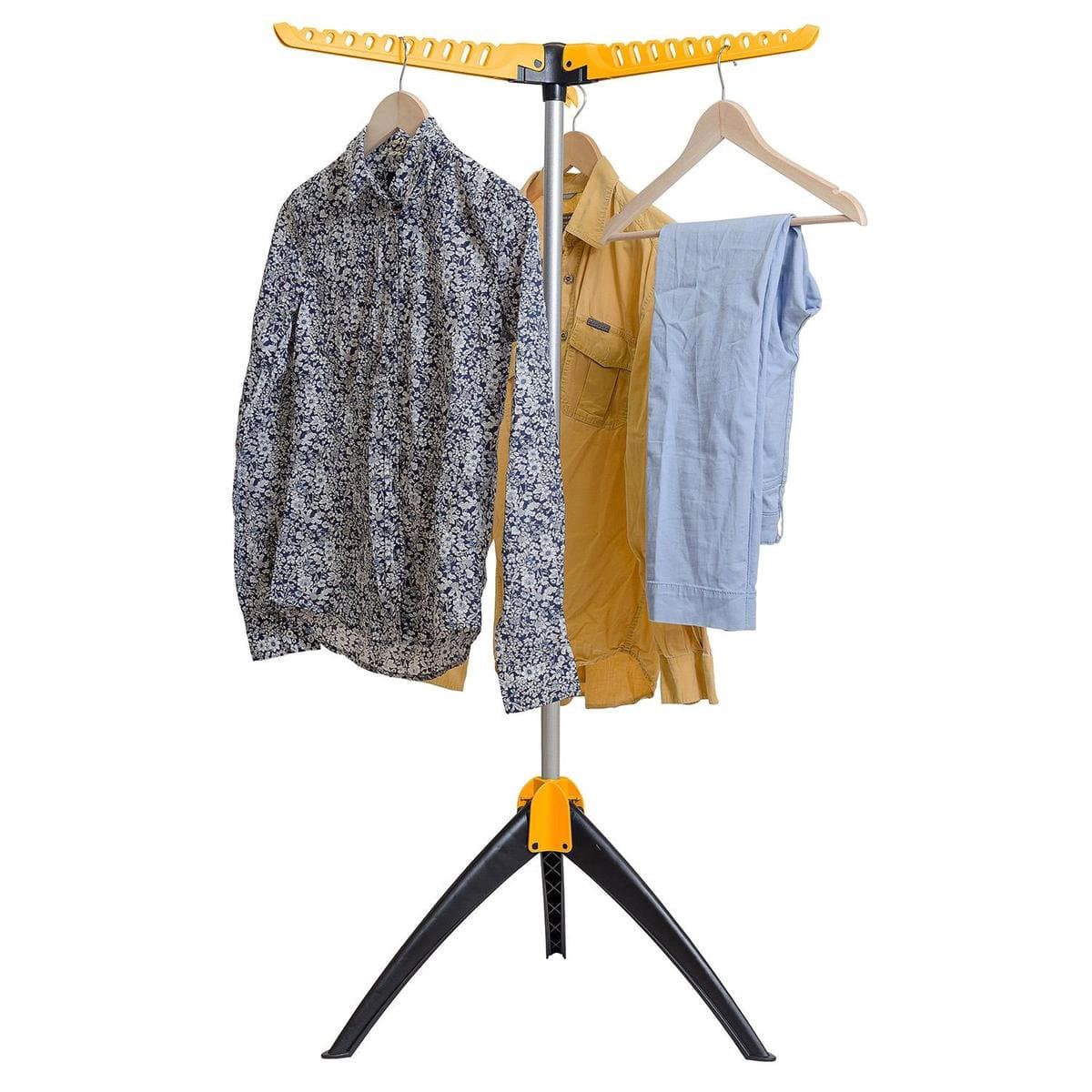 Stevig Inklapbaar Droogrek - Staand Kleding Wasdroogrek - Wasrek Voor 63 Kleding Hangers - Droogtoren 2 Volle Wastrommels - Opklapbaar — afbeelding 1