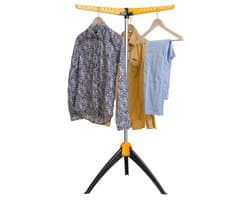 Stevig Inklapbaar Droogrek - Staand Kleding Wasdroogrek - Wasrek Voor 63 Kleding Hangers - Droogtoren 2 Volle Wastrommels - Opklapbaar — afbeelding 1