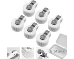 Stevige Dekbed clips - Dekbedclips - Dekbed Knijpers - Clip Dekbedovertrek - 6 stuks - Wit / Grijs