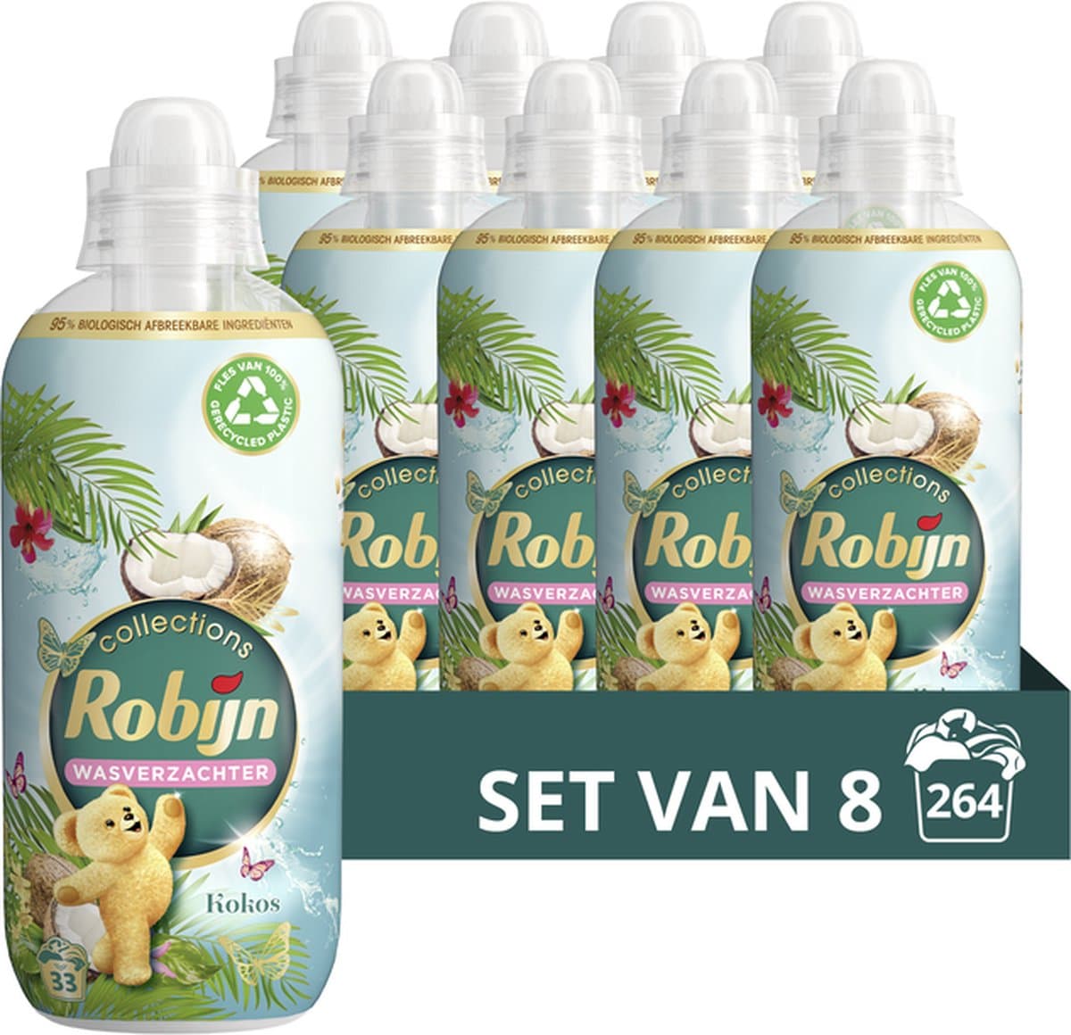 Robijn Collections Kokos Sensation Wasverzachter - 8 x 33 wasbeurten - Voordeelverpakking — afbeelding 1