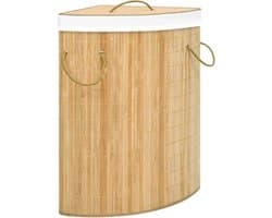 vidaXL - Hoekwasmand - 60 - L - bamboe