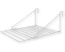 BRASQ Droogrek Hangend Wit - 5 meter - Wasdroger voor Deur en Balkon - Wasrek inklapbaar - Wanddroogrek - Ophangbaar droogrek- 53x71x27 cm