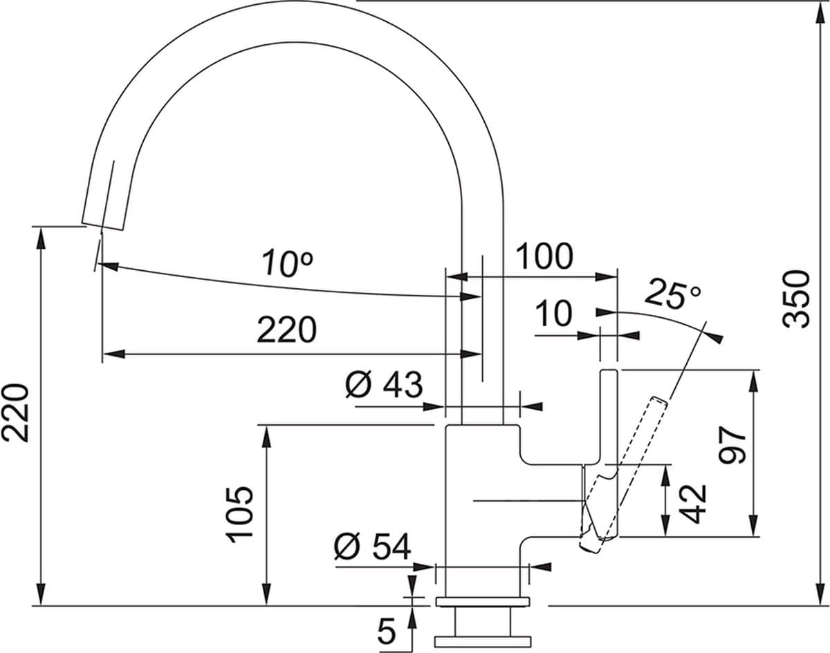 Franke 115.0626.018 keukenkraan Chroom — afbeelding 1