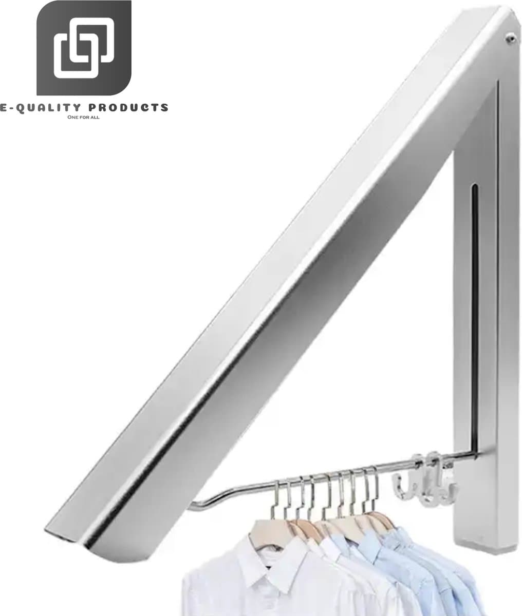E-Quality Products - Wanddroogrek - Wasrek - Droogrek - Wanddroogrek inklapbaar - Wanddroogrek uitschuifbaar - Wanddroogrek ophangbaar — afbeelding 1