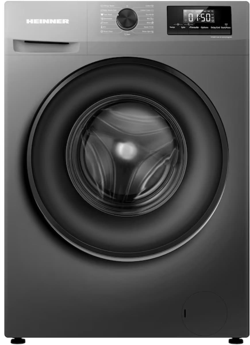 Heinner HWM-H7014IVSMTC+++ Wasmachine 7 kg – 15 Wasprogramma’s – Stoomprogramma – Kinderslot – 1400 tpm – LED Display – Titaangrijs – 5 Jaar Garantie — afbeelding 1