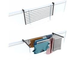 Foxydry Duo 118 cm balkon-droogrek - antraciet - rechthoekige reling — afbeelding 1