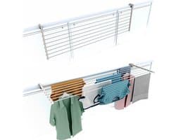 Foxydry Duo 162 cm hangend droogrek - wit - rechthoekige reling