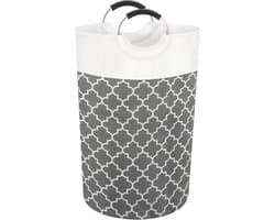 Opvouwbare wasmand - 82 liter wasverzamelaar - grijs - Oxford-stof