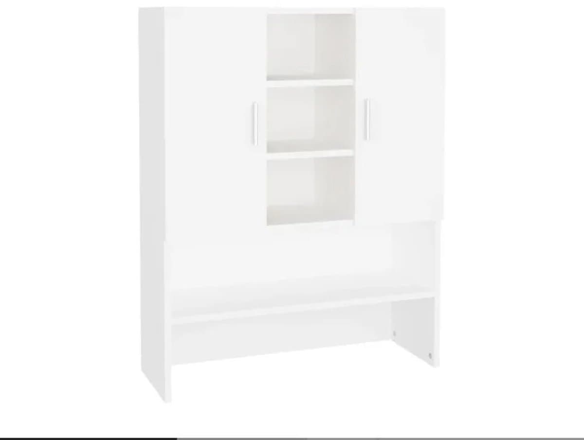 DeXem - wit wasrek. Wasmachinemeubel 70,5x25,5x90 cm wasmachinekast - wasmachine ombouw - wasmachine opberg kast - wasmachine verhoger - — afbeelding 1