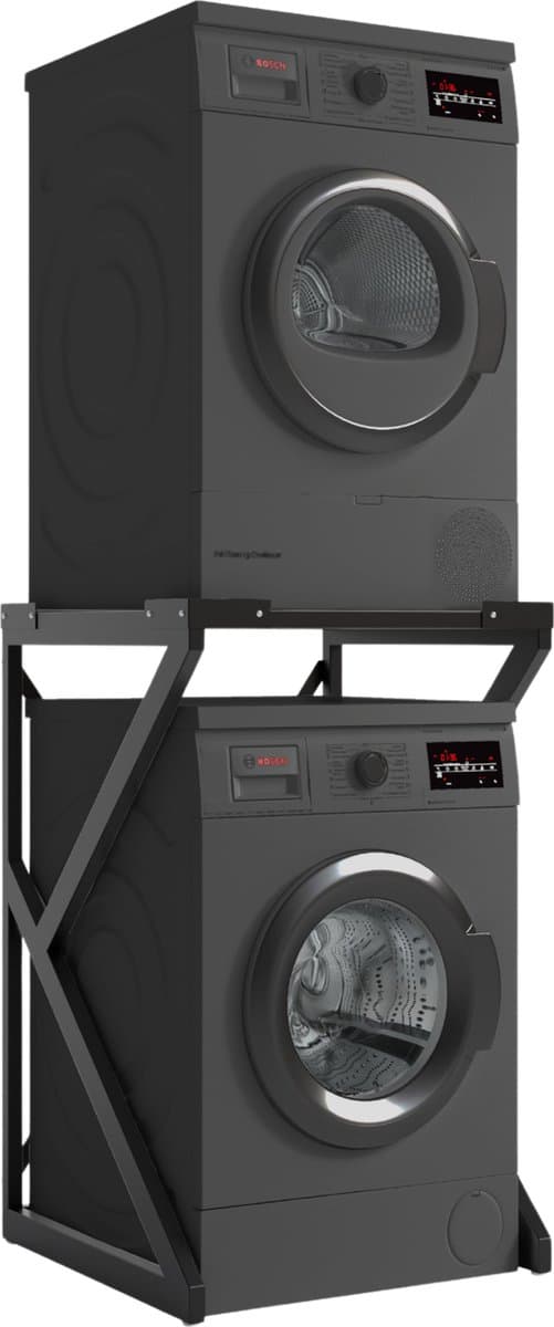 ACAZA Wasmachine Verhoger - Wasmachine Kast - Wasmachine Ombouw - Metaal - Zwart — afbeelding 1
