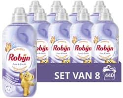 Robijn - Wasverzachter - Puur & Zacht - 8 flessen 440 wasbeurten - Voordeelverpakking