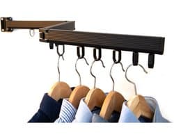 Practo Home - Driedelig inklapbaar wanddroogrek - Droogrek - Voor 18 hangers