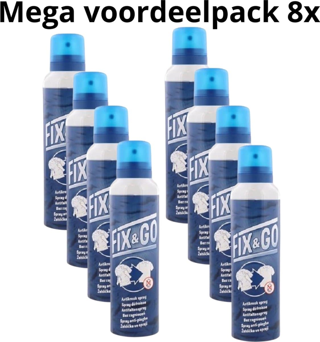 8x Fix en GO Anti Kreuk Spray - 8x185ml — afbeelding 1