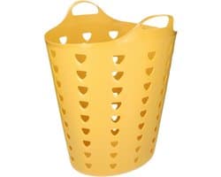 Flexibele wasmand - kunststof - 60L - geel - D38 x H47 - kuip