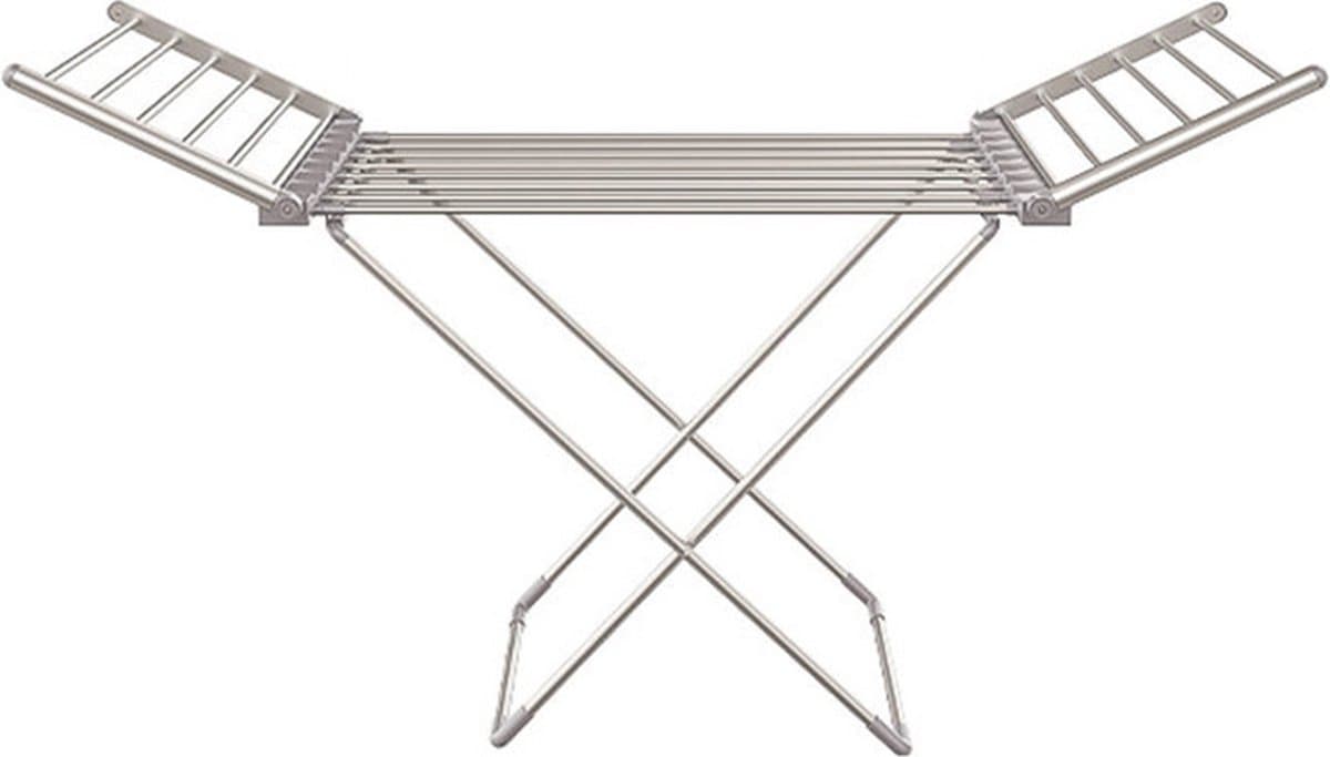 FurnStar - Adler - Droogrek - Elektrische droogrek - Verwarmde Wasrek - Droogrek met Verwarming - Elektrisch Wasrek met Verwarming - 148 x 53 x 90 cm - Grijs — afbeelding 1