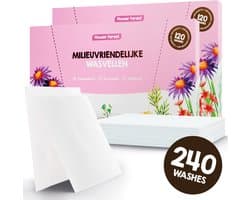 Mr. Green Mind Wasstrips ECO 240 Wasbeurten bloemig Flower Forest Milieuvriendelijke Wasmiddeldoekjes Wasvellen Wasmiddel Voordeelverpakking incl. wasverzachter