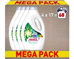 Ariel Vloeibaar Wasmiddel +Touch Van Lenor Unstoppables - Kleur - 4 x 17 Wasbeurten - Voordeelverpakking