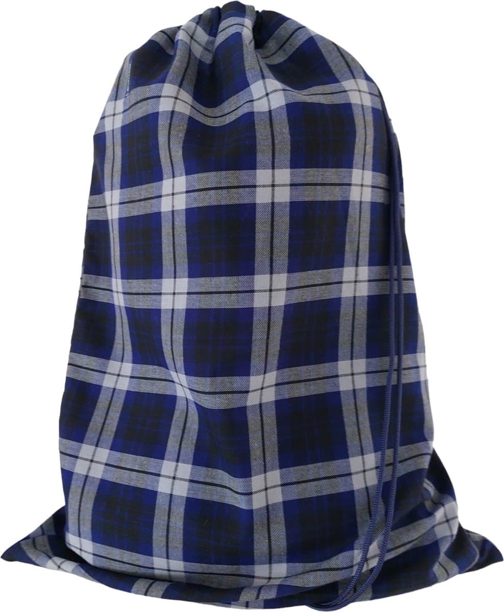 Bluvardi Katoenen waszak - XL- met trekkoord - Scottish blue — afbeelding 1