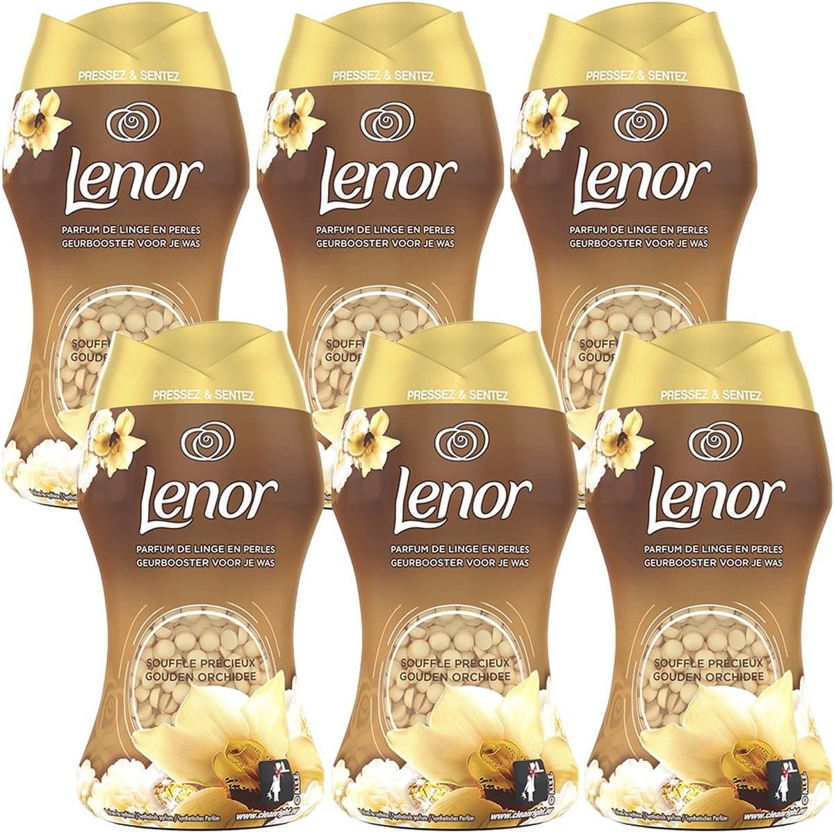 Lenor Geurbooster Gouden Orchidee - Voordeelverpakking 6 x 140g - Wasmiddel Parfum — afbeelding 1