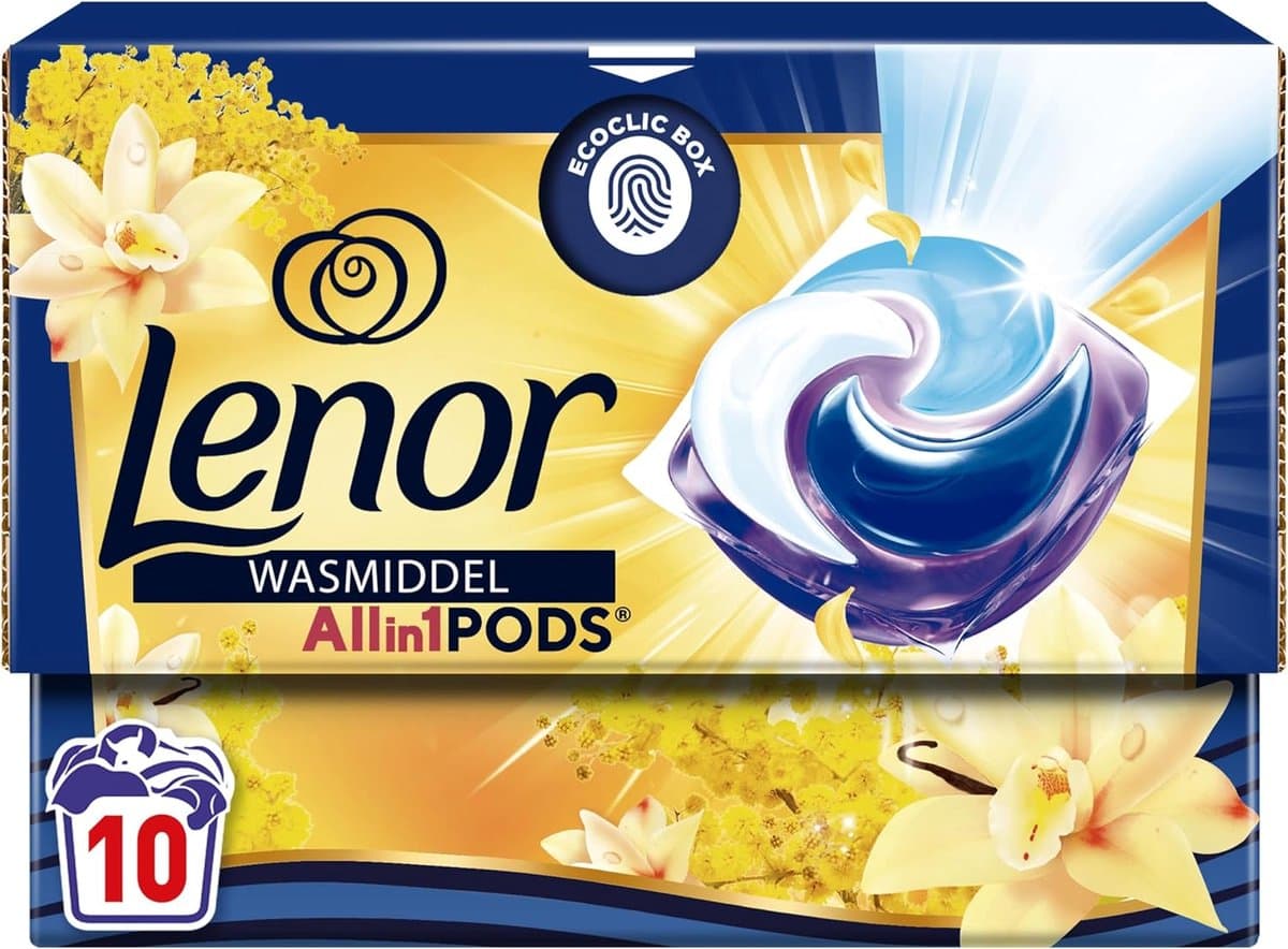 Lenor All-in-1 Pods La Selection Florale Wasmiddelcapsules Vanille & Mimosa 4x10 stuks — afbeelding 1