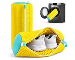 BOTC Schoenwaszak - Waszak voor schoenen - 2stuks - Herbruikbaar - Wasmachine&Droger - voor Sneakers en Tennisschoenen - Geel