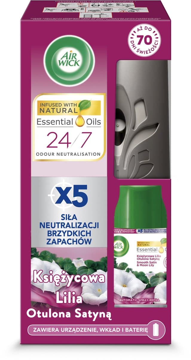 Air Wick - Freshmatic - Księżycowa Lilia Otulona Satyną - 250ml - Automatisch geurstokje — afbeelding 1