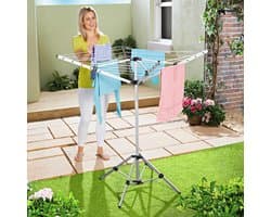 Droogmolen met Voet voor Camping & Thuis - Wasrek Staand - Droogrek Inklapbaar - huishoudhulp — afbeelding 1
