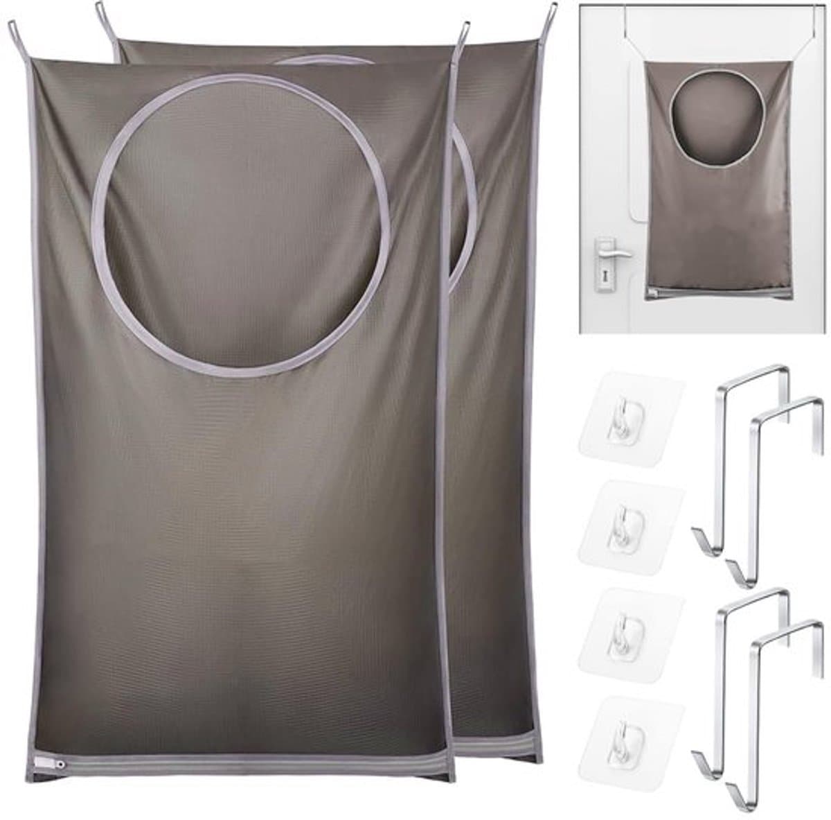 Dailygoods- Waszak Opvouwbaar - 2 Stuks - Waterdicht - Opknoping — afbeelding 1