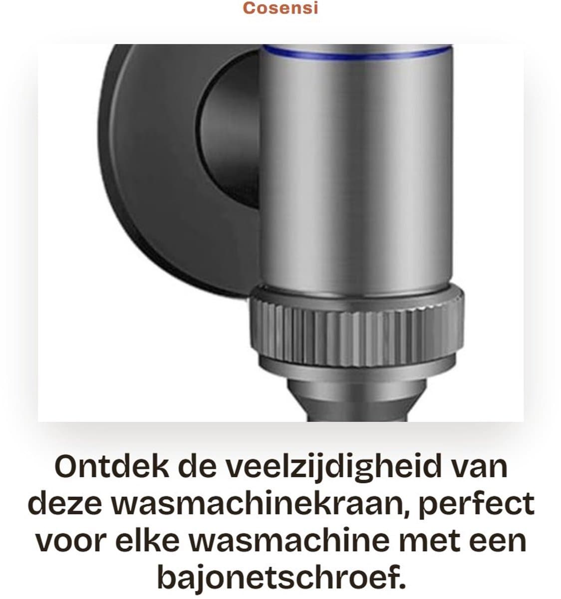 Dailygoods- Wasmachinekraan Messing - Hoekventiel - Connector - Waterstop - G1/2/G3/4 - Duurzaam en veelzijdig - Waterkraan — afbeelding 1