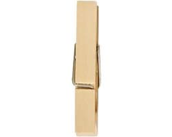 Houten wasknijpers - Mini clips - Foto's ophangen - Sterke grip - 200 stuks - Houtkleur