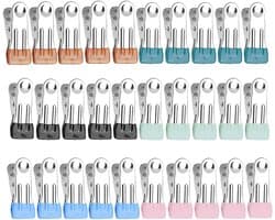 Roestvrijstalen Wasknijpers Set van 30 Stuks - Duurzame Kledingknijpers voor Handdoeken, Kleding en Sokken