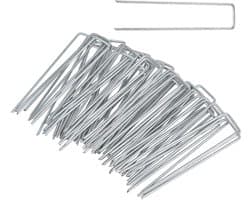 Grondankers - Tentharingen Bevestigingsanker - Tuin Vastzetten - Zonder Weerhaken - 150 x 30 mm - Zilver
