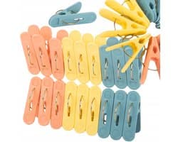 Pingyang Rongrong - Plastic Klamerki - 18 Stuks - Pastel Kleuren