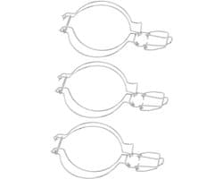 Roestvrijstalen Pot Clips - Glazen Pot Sluitingen - Voedsel Bewaren - Gepolijste Afwerking - 3 stuks - Zilver