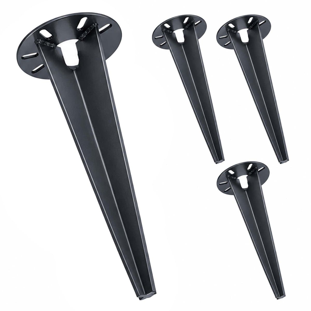 Grondanker voor tuinlamp - set van 4 - 30 cm - antraciet — afbeelding 1