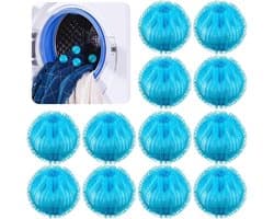 12-pack - Herbruikbare wasballen - 5 cm diameter - Verwijdert haar en vlekken - Wasmachine / Wasgoed Huisdierhaarvanger - Verwijdert katten- en hondenhaar uit kleding - Blauw