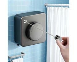 Uitschuifbare Waslijn voor Binnen & Buiten – 4.2 meter Lange, Niet-Doorhangende, Robuuste RVS-Waslijn voor Appartementen- Ook zonder boren - Badkamers, Balkons & Camperwanden – Ruimtebesparende Waslijn - Binnen en Buiten