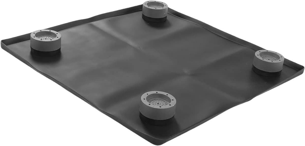 Lekbak met Opstaande Rand - Apparaat Mat - Voorkom Waterschade - Voedselveilige Siliconen - 35 x 22 cm - Grijs — afbeelding 1