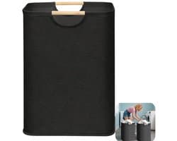 Wasmand - wasmand - opbergmand - kledingmand - opvouwbaar - geschikt voor het opbergen van kleding en speelgoed - slaapkamer - badkamer - woonkamer - kinderkamer - zwart - 40*30*60cm