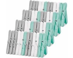 Wasknijpers - Kledingknijpers Waslijn - Kleding Drogen - Sterke Antislip Grip - 7 cm - Wit