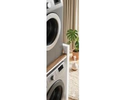 Wasmachine Opbergrek 75x65x105 cm – SmartStack Pro Overbouw Rek 3-Laags Verstelbaar, Draagkracht 350 kg, Badkamer & Wasruimte Organizer, Wit – Urbanhome
