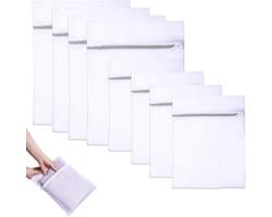 Set van 8 waszakken voor de wasmachine – Fijne wasnetten 30x20cm & 30x40cm – Herbruikbare beschermende waszakken voor lingerie, sokken en babykleding