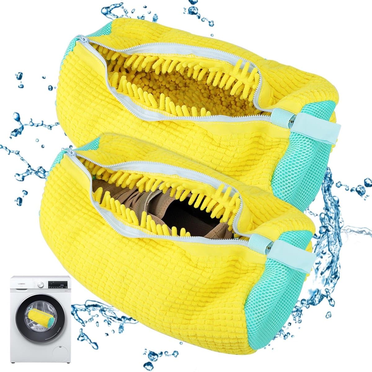 BRENZOOS- Schoenwaszak - Innovatief ritsontwerp - Herbruikbaar wasnet - 39 x 19 cm - Bescherming voor schoenen - Lichtgewicht en draagbaar - Sneakerwaszak — afbeelding 1