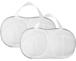 Waszak voor lingerie en ondergoed - 2-pack netwaszakken met draaghandvat voor de wasmachine, anti-deformatie en bescherming voor beha's en kleding