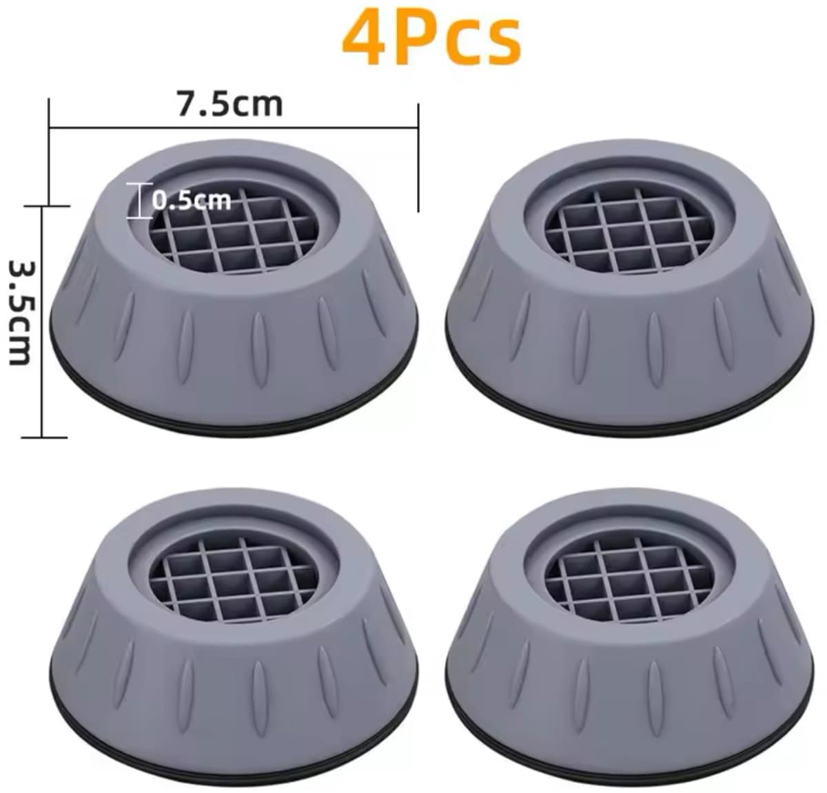 TDO Anti-Vibratie Voetkussens – Set van 4 stuks — afbeelding 1