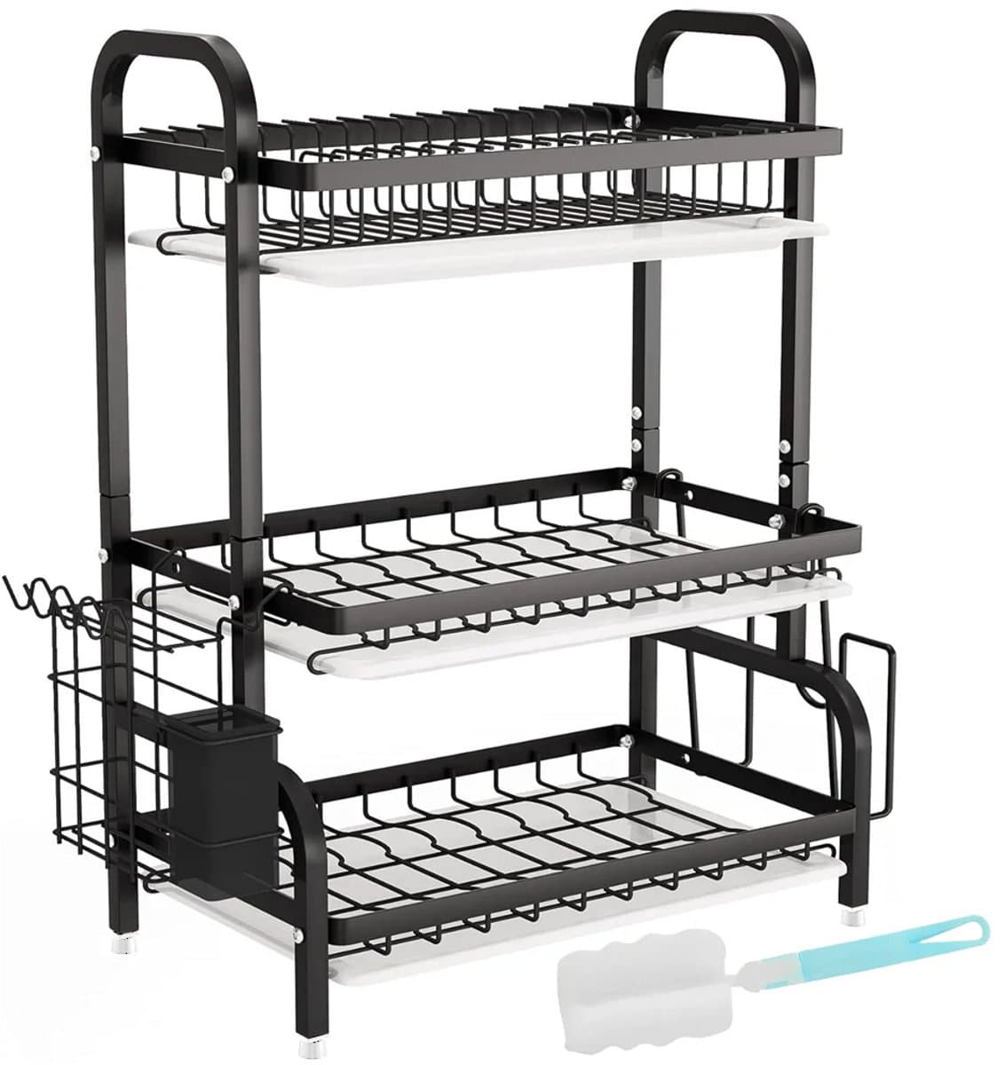 Betaalbare Goederen® Droogrek keuken - 3 verdiepingen - droogrek hangend - afdruipplank - droogrek - afdruiprek - afwasrek — afbeelding 1