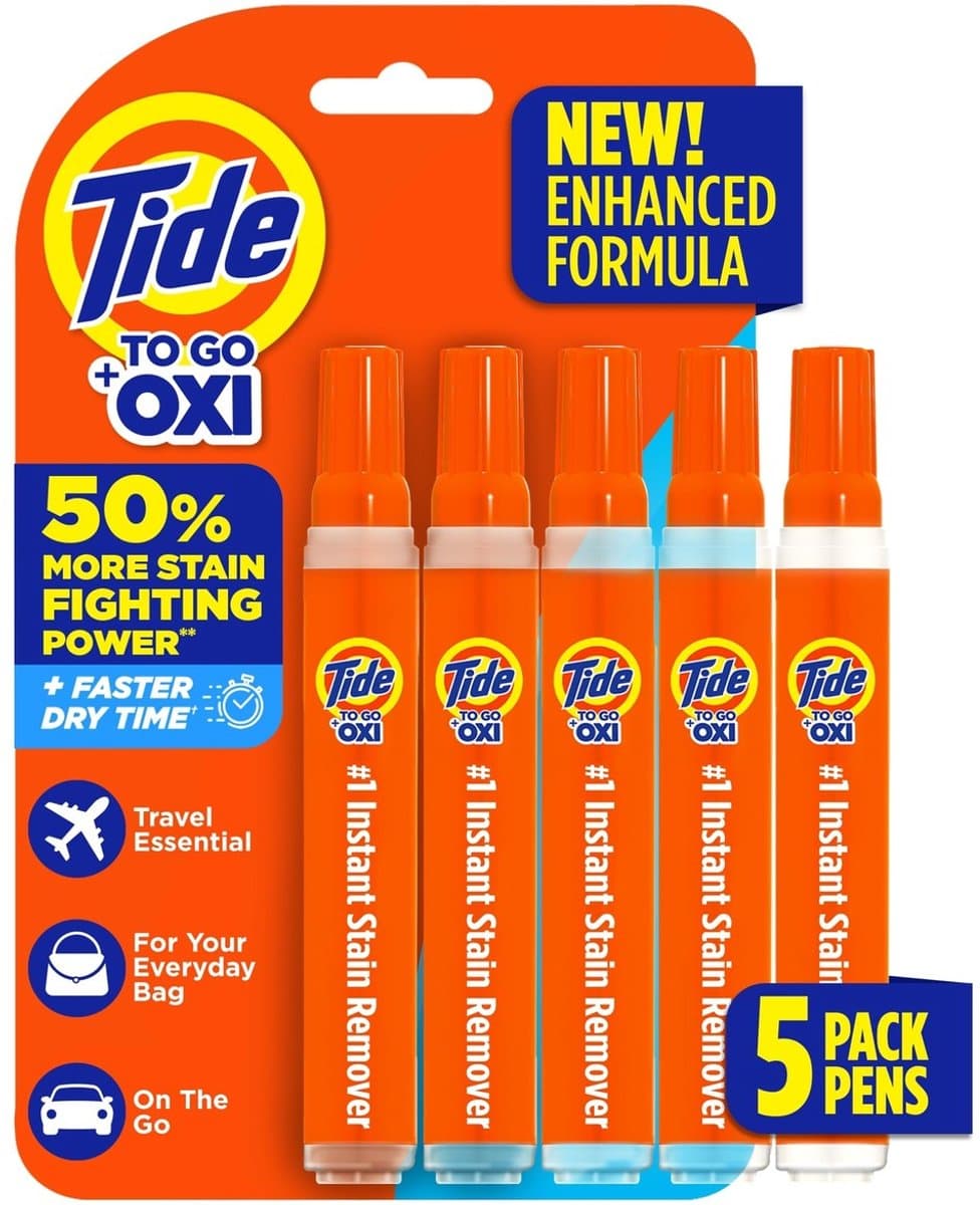 Tide To Go XXL Vlekkenverwijderaar – 5x10ml | Tegen Koffie-, Thee-, Wijn-, Fruit- & Sausvlekken — afbeelding 1