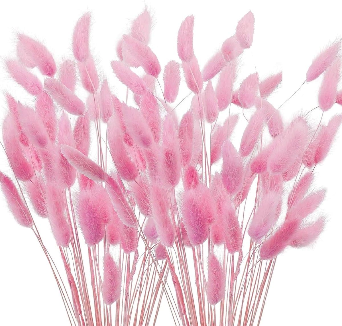 120 droogbloemen pampasgras 40 cm roze pampasgras voor bruiloft huis party decoratieve vaas — afbeelding 1