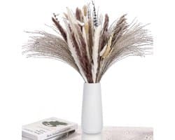 Gedroogde pampasgras, gedroogde bloemen, elegante pampasgras-decoratie, droogbloemen herfst, ideaal voor boho-woonkamers, slaapkamers, kantoren, bruiloften, feesten en vazen